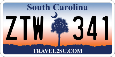 SC license plate ZTW341