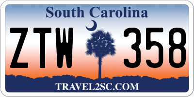 SC license plate ZTW358