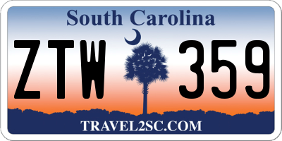 SC license plate ZTW359