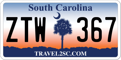 SC license plate ZTW367