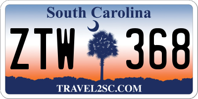 SC license plate ZTW368
