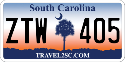 SC license plate ZTW405