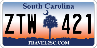 SC license plate ZTW421
