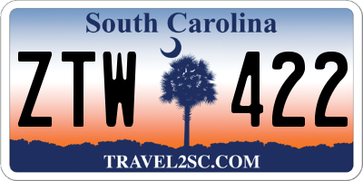 SC license plate ZTW422