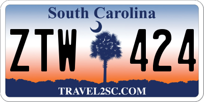 SC license plate ZTW424