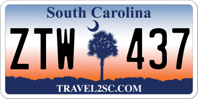 SC license plate ZTW437