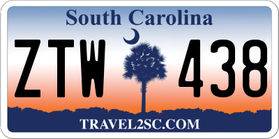 SC license plate ZTW438