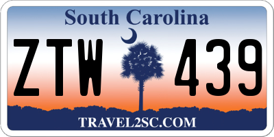 SC license plate ZTW439