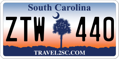 SC license plate ZTW440