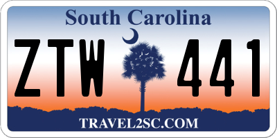 SC license plate ZTW441