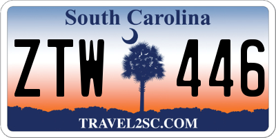 SC license plate ZTW446
