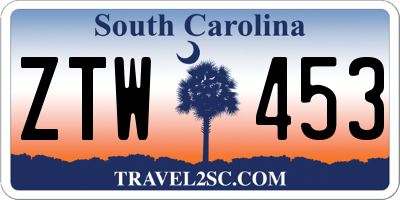 SC license plate ZTW453
