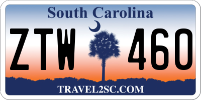 SC license plate ZTW460