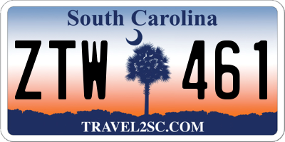 SC license plate ZTW461