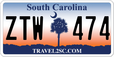 SC license plate ZTW474