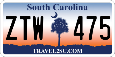 SC license plate ZTW475