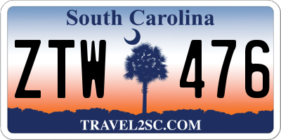 SC license plate ZTW476