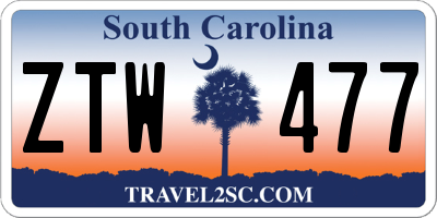 SC license plate ZTW477