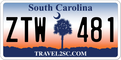 SC license plate ZTW481