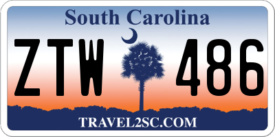 SC license plate ZTW486