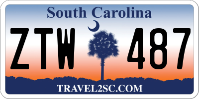 SC license plate ZTW487