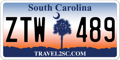 SC license plate ZTW489