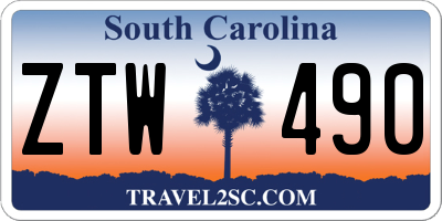 SC license plate ZTW490