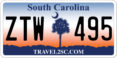 SC license plate ZTW495