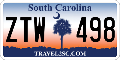 SC license plate ZTW498