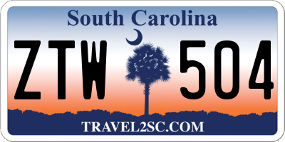 SC license plate ZTW504
