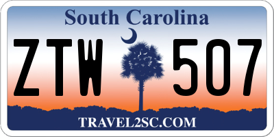 SC license plate ZTW507