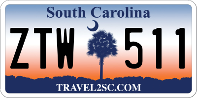 SC license plate ZTW511