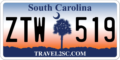 SC license plate ZTW519
