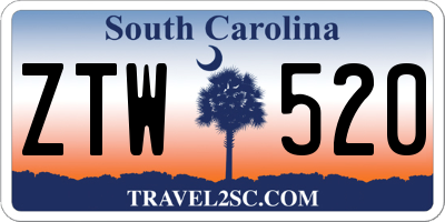 SC license plate ZTW520