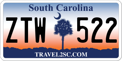 SC license plate ZTW522