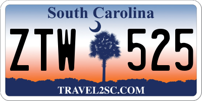 SC license plate ZTW525