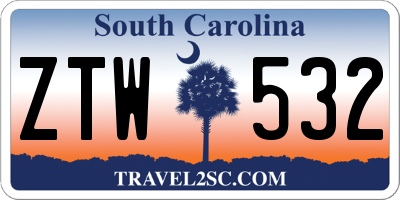 SC license plate ZTW532