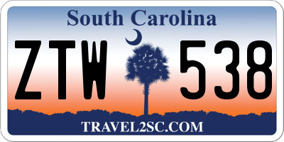 SC license plate ZTW538