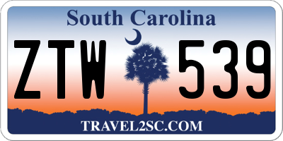 SC license plate ZTW539