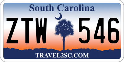 SC license plate ZTW546