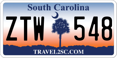 SC license plate ZTW548