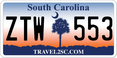 SC license plate ZTW553