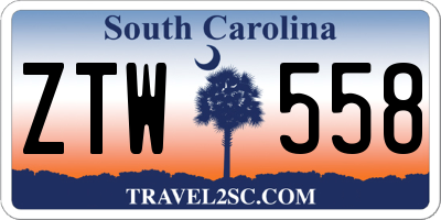 SC license plate ZTW558