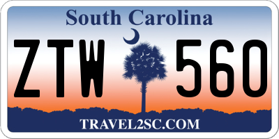 SC license plate ZTW560