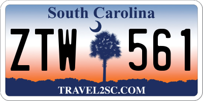 SC license plate ZTW561