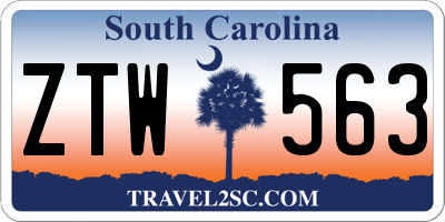 SC license plate ZTW563