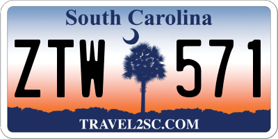 SC license plate ZTW571