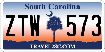 SC license plate ZTW573
