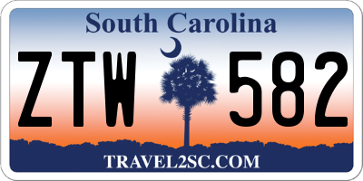 SC license plate ZTW582