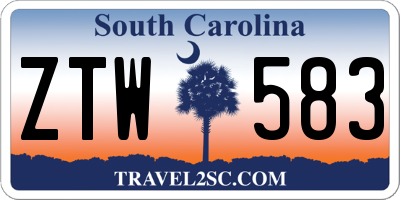 SC license plate ZTW583